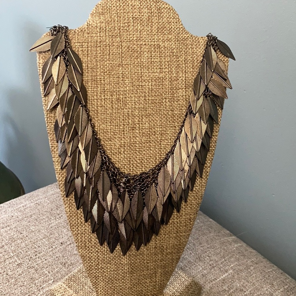 Flows Layered Gunmetal Necklace